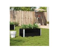 vidaXL Jardinière noire 100x50 cm en pin massif