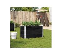 vidaXL Jardinière noire 100x50 cm en pin massif