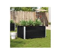 vidaXL Jardinière noire 120x80 cm pin massif