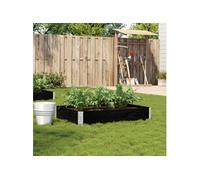 Vidaxl Jardinière Noir 120x80 Cm Bois Massif De Pin