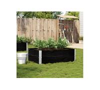 vidaXL Jardinière noire 120x80 cm pin massif