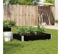 Vidaxl Jardinière Noir 120x80 Cm Bois Massif De Pin