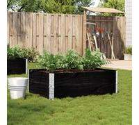 vidaXL Jardinière en pin massif 120 x 80 cm – noire