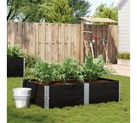 vidaXL Jardinière noire 150x100 cm pin massif