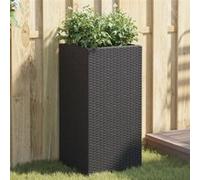 vidaXL Jardinière Noir 40x40x80 cm résine tressée