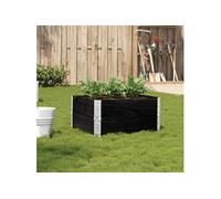 vidaXL Jardinière noire 80x60 cm pin massif