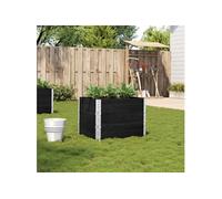 vidaXL Jardinière noire 80x60 cm pin massif