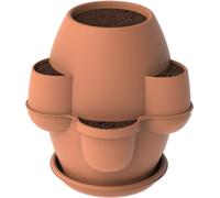 Jardinière "Oasi" en plastique - Terracotta - D 80 x H 80 cm