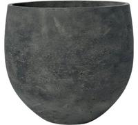 Jardinière Orb Black Washed - D32xH28cm - Pot de fleurs moderne aspect pierre