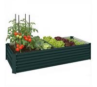 Outsunny Jardinière Rectangulaire Bac à Fleurs 150x70x30cm Vert