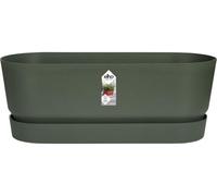 Jardinière Ovale Elho Greenville, Ø49 x 19,8 x 18,4 cm, Plastique Recyclé, Résistant au Gel, Vert Feuille
