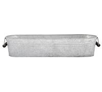 Esschert Design – Plantoir ovale en zinc vieilli pour plantation facile