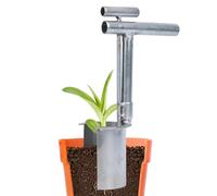 Jardinière perforée - Aide à la plantation manuelle en acier inoxydable - Outil de sol pour bulbes - Support de tombe confortable - Équipement de travail pour le travail des , fleurs