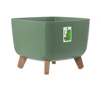 Prosperplast Gracia Square Pot de Fleurs carré en Plastique avec Pieds Amovibles et Insert pour l'intérieur et l'extérieur Résistant aux UV