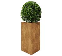Jardinière – Pot à fleurs – Pot de jardin – Lot de 2 – Design triangulaire – Acier Corten – 50x43x75 cm