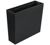 botle Jardinière de Balcon Bac à Fleurs avec Insert Pot de Fleur Cache Pot bac d'interieur - 58 x 18 x 50 cm Anthracite Lisse Brillant poignées Pratiques intérieur extérieur