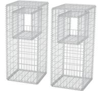 Jardinière/Poteau de panier gabion 2 pcs Acier 50x50x120 cm