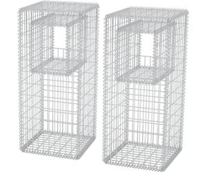 Jardinière/Poteau de panier gabion 2 pcs Acier 50x50x120 cm