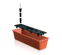 Prosperplast Jardinière de balcon 11 L en terre cuite avec système d'arrosage 60 x 18 x 14 cm