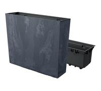 Jardinière pour Balcon URBI Case Beton Effect, avec réservoir, Dimensions (mm) 580 x 180 x 498, Couleur Anthracite