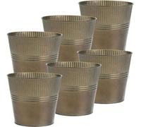 Jardinière - Récipient pour plantes Oairse 6 pièces pots pour plantes d'extérieur-zinc garden metal planters-vintage round bucket-flower pot-rustic container-home decoration.