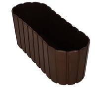 Jardinière - Rectangulaire 40 cm - Plastique - Marron - Pour balcon et terrasse