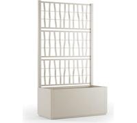 Jardinière Rectangulaire avec Treillis STEFANPLAST Ethica, 80 L, 80 x 36 x 140 cm, Craie