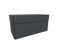 Jardinière Rectangulaire Carel Gris Anthracite 78 X 39 X 39 Cm - 63 L - Eda
