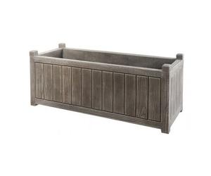 Jardinière Rectangulaire - Gris Cérusé - 155 Litres - Charme 13817 Eda Plastiques Gris