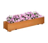 Outsunny Jardinière rectangulaire en Bois carré Potager jardinière à Suspendre avec 2 Crochets - 91 x 18 x 16,5 cm Marron