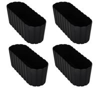 KOTARBAU® 4 pcs Jardinière Exterieur - Plastique - 40 x 13 x 13 cm - Anthracite - Pot De Fleur Exterieur - Jardiniere Balcon - Rustique - Rectangulaire - Grand Cache-Pot