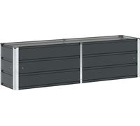 Jardinière rectangulaire, pour plantes intérieures et extérieures, en acier durable, 160 x 40 x 45 cm, anthracite, design moderne