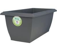 Jardinière rectangulaire Riviera Evolution, 78,5x39x31,5 cm, 64 L, plastique résistant au gel et aux UV, gris