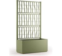 Jardinière Rectangulaire Stefanplast Ethica avec Treillis, 80 cm, 80x36x140 cm, Vert