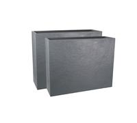 Jardinière Rectangulaire Volcania Apparence Pierre 63l-Lot De 2