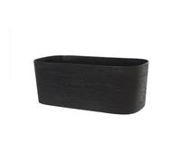 Jardiniere + réserve eau - GARDEN ID Respect - Noir-Anth 50 x 17 cm - 100% déchets ménagers - 100% recyclable - Surface structurée