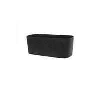 Garden ID - Jardinière Respect - réserve d'eau 50 x 17 cm - 100% recyclable - Noir-Anth