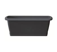 Jardinière Respana avec Support en Plastique de Couleur Anthracite 39,2 (L) x 18,4 (l) x 14,5 (H) cm