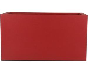 Jardinière RIVIERA, 79x39,5x44,5 cm, Rouge, 85 Litres, Double Paroi, Plastique Recyclable
