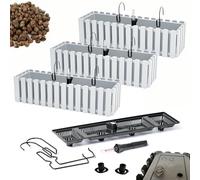 Jardinière Set 3 X 58x18x16,5 cm | Pots de fleurs de balcon avec arrosage intégré et bouchons d'évacuation | Cache-pot pour balcon ou jardin| Protège les racines et prévient la stagnation d'eau |Blanc