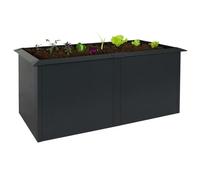 Bac à fleurs HWC-N24, bac à légumes en métal, bac à plantes, bord escargot 78x170x90cm fer 52kg, anthracite