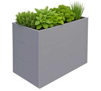 Jardinière Sur Pied Surélevée Hwc-P64, Jardinière Métallique Sur Pied Pour Légumes/Plantes, Bac À Fleurs, Pot De Fleurs, Jardin, Acier, 77 X 100 X 50 Cm Gris Gris