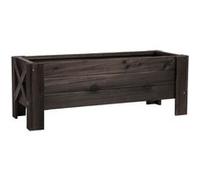 Outsunny Jardinière sur Pieds bac à Fleurs dim. 100L x 36l x 36H cm Inserts d'irrigation Inclus Bois Massif Sapin traité Aosom France