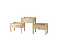 Jardinière sur pieds carré potager 2 étages dim. 184L x 45l x 80H cm inserts d'irrigation bois sapin pré-huilé