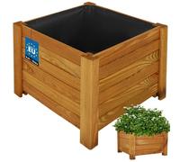 Jardinière sur pieds - KOTARBAU - KOTARBAU® - 38x38x30 cm - bois de pin imprégné - toile anti-mauvaises herbes