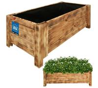 Jardiniere sur Pieds - KOTARBAU® - Imprégné - 79x39x30cm - Bronzé -Rectangulaire - Toile Anti-Mauvaises Herbes