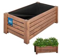 Jardiniere sur Pieds - KOTARBAU® - Imprégné - 60x33x25cm - Brown -Rectangulaire - Toile Anti-Mauvaises Herbes