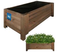 Jardiniere sur Pieds - KOTARBAU® - Imprégné - 79x39x30cm - Brown -Rectangulaire - Toile Anti-Mauvaises Herbes
