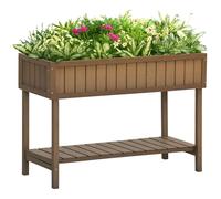Jardinière sur pieds - Outsunny - carré potager étagère 8 compartiments inserts irrigation - bois sapin - 110x46x76cm