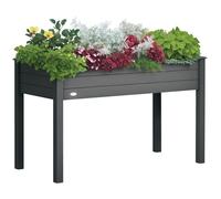 Jardinière sur pieds - Outsunny - potager inserts d'irrigation feutre drainage bois massif - sapin - 122x56x76cm - gris